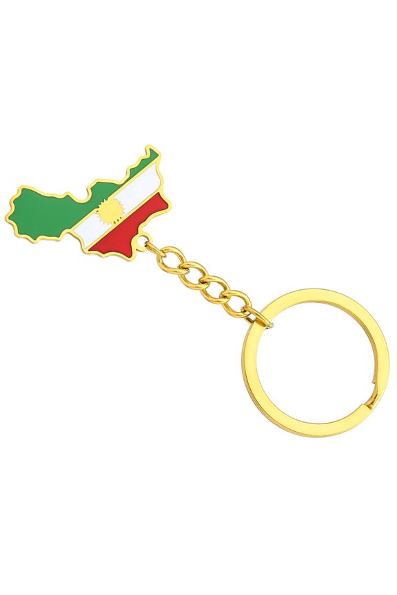 Exquisite Kurdistan Map Keychain Men Women Keyring Stainless Steel Key Chains Ornament for Wallet Camera Purse Keys