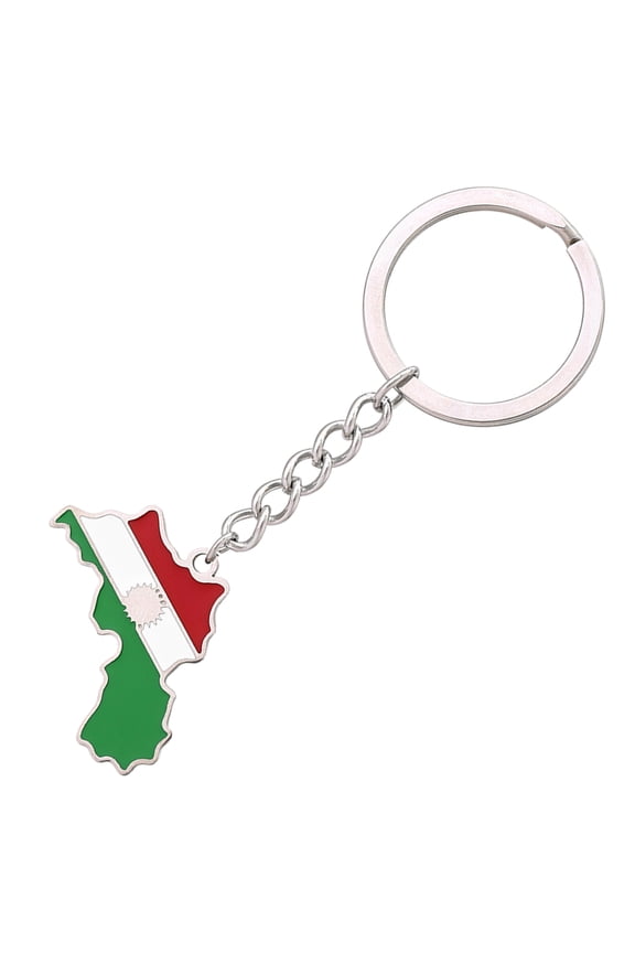 Exquisite Kurdistan Map Keychain Men Women Keyring Stainless Steel Key Chains Ornament for Wallet Camera Purse Keys