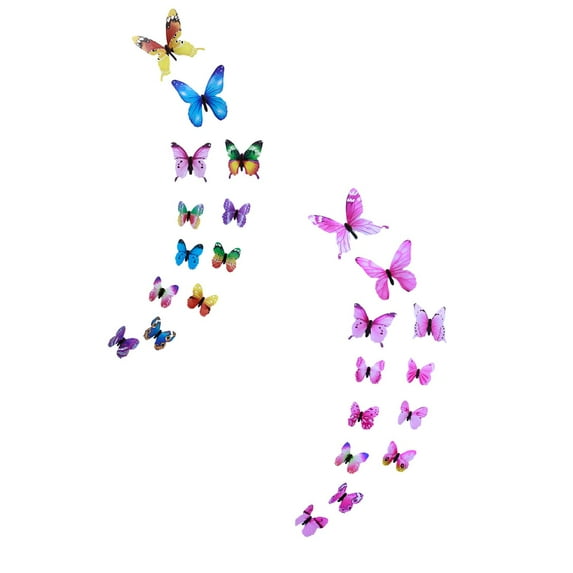Exquisite Luminous Butterfly Wall Decals 12PCS,Removable Mural Decor Colorful Butterflies Stickers,DIY Home Art Decorations Kids Girls Gift for Room