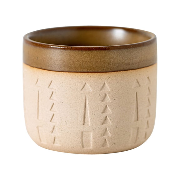 Exquisite Middle Eastern Coffee Cup, Rough Earthenware Ceramic, Architectural Design, Unique Gift, Khaki