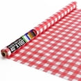 thumbnail image 1 of Exquisite Modern 100 ft x 40 in Red Gingham Plastic Tablecloths, 1 of 8