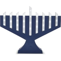 Exquisite Modern Artistic LED Menorah Lighted Rods Traditional Shape Yet Chic Electric Minorah Battery & USB Chanukiah 3.5' Micro USB Cable Included Hanukkah Décor by Zion Judaica