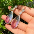 thumbnail image 1 of Exquisite Multicolor Rainbow CZ Crystal Long Big Drop Earring for Brides Wedding, 1 of 9