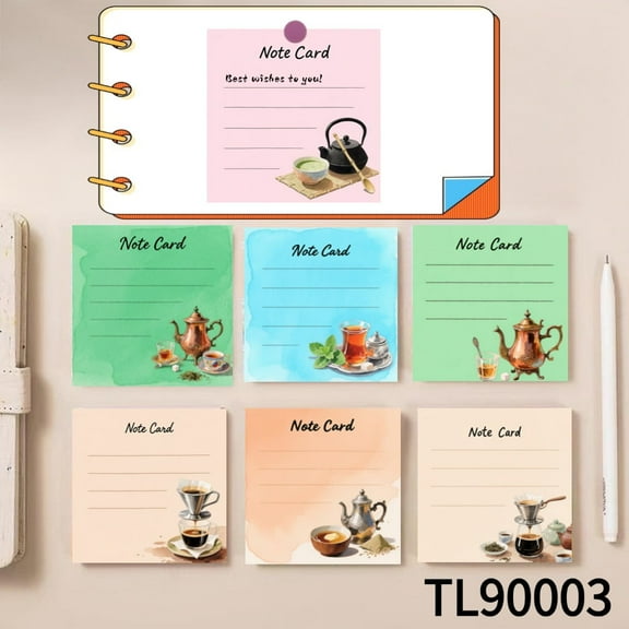 Exquisite Note Card Set-Ideal for Memos and Messages (3.543.54 Inches)100-Pack with105 Emoticon Stickers, Ideal for Quickly Jotting Down Reminders, Marking Key Points, and Leaving Temporary Messages