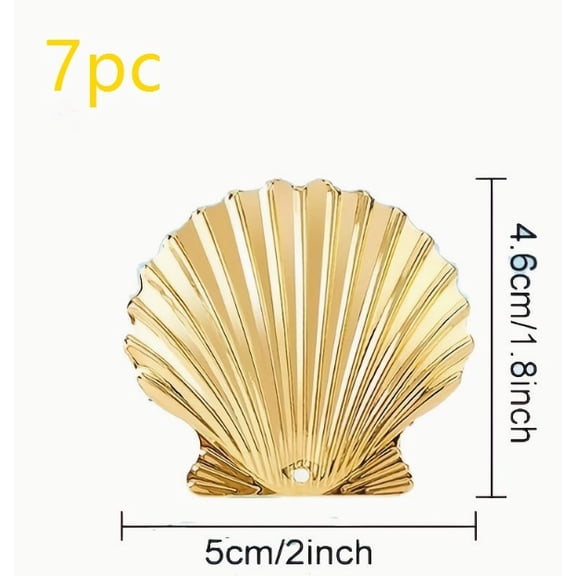 Exquisite Ocean Series Shell Napkin Rings - Metal Sea Shell Napkin Buckles for Weddings and Events