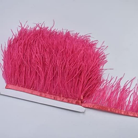 Exquisite Ostrich Feather Ribbon Trim for Dress Clothing and DIY Projects