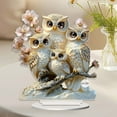 thumbnail image 1 of Exquisite Owl 2D Acrylic Desktop Decor | Sparkly Home Party Ornament | Handmade Style Tabletop Decoration, 1 of 7
