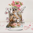 thumbnail image 1 of Exquisite Owl 2D Acrylic Desktop Decor | Sparkly Home Party Ornament | Handmade Style Tabletop Decoration, 1 of 6