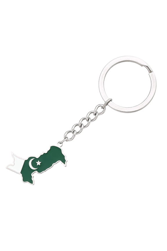 Exquisite Pakistan Map Keychain Men Women Keyring Stainless Steel Key Chains Ornament for Wallet Camera Purse Keys