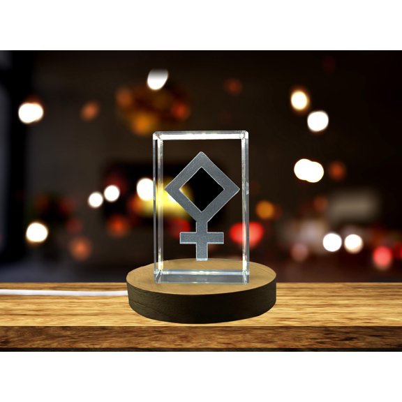 Exquisite Pallas Symbol 3D Engraved Crystal Gift