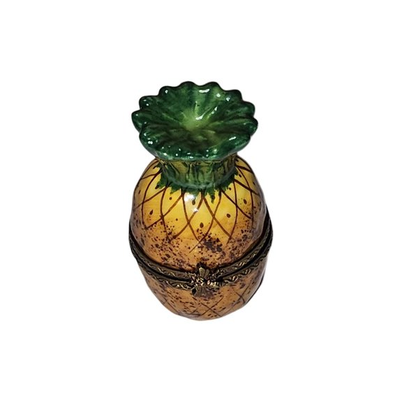 Exquisite Pineapple Box for Home Decor Limoges Box Porcelain Figurine