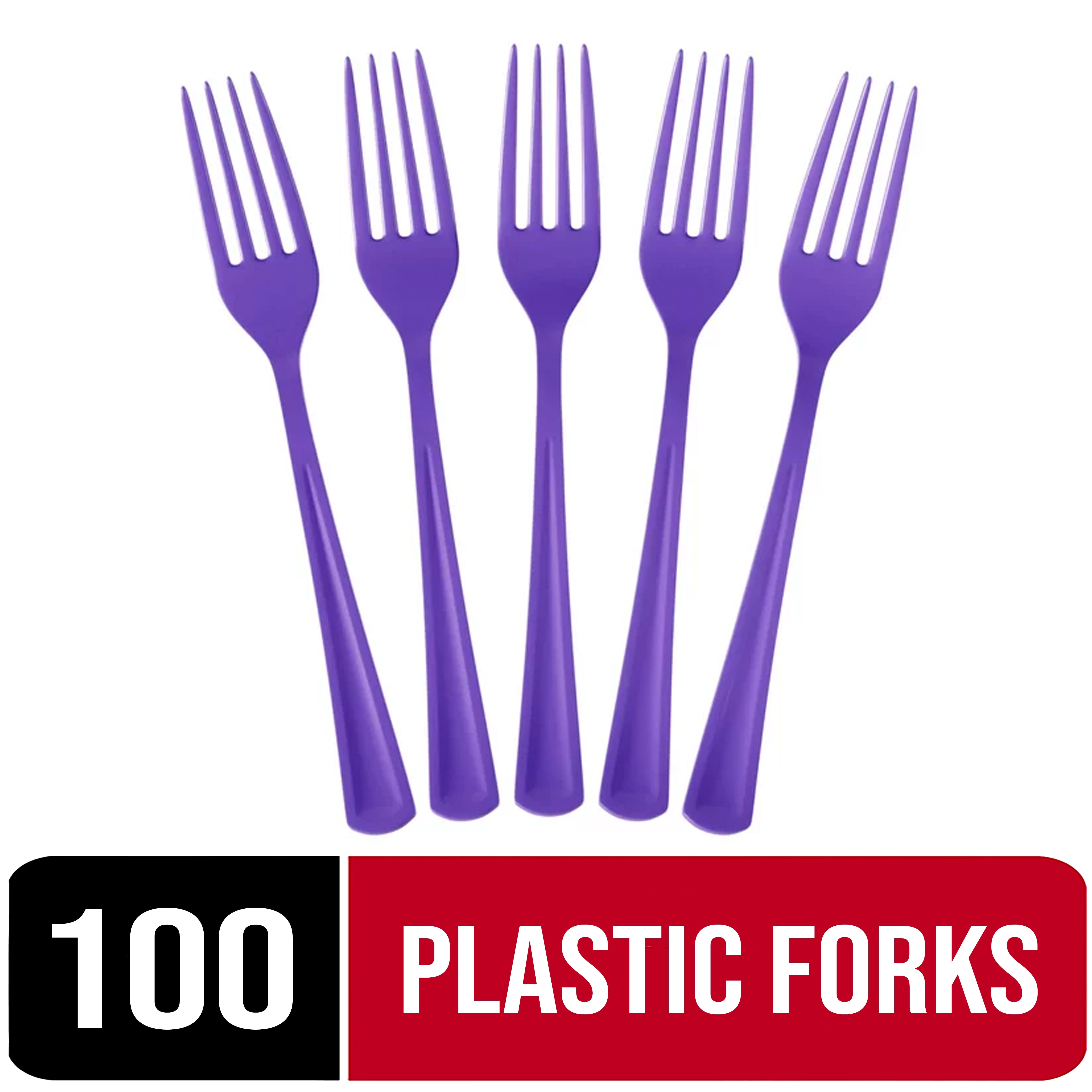 Premium 24 Count Plastic Forks - White