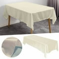 thumbnail image 1 of Exquisite Plastic Tablecloth Cover 54" X 108" Heavy Duty Disposable Single Count,1*Ivory White Tablecloth, 1 of 6