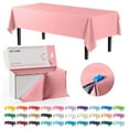thumbnail image 1 of Exquisite Plastic Tablecloth Roll with Built-in Slide Cutter 54 Inch. x 300 Ft. Disposable Table Covers - Pink, 1 of 11