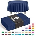 thumbnail image 1 of Exquisite Premium Disposable 84" x 84" Plastic Tablecloth - Navy Solid Print, 1 of 7