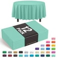 thumbnail image 1 of Exquisite 12 Premium Light Mint Plastic 84" Round Party Tablecloths Disposable, 1 of 7