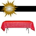 thumbnail image 1 of Exquisite *Premium* Red Plastic Table Cover - 54 in. x 108 in. Disposable Tablecloth, 1 of 2