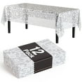 thumbnail image 1 of Exquisite 12 Premium Waterproof 54" x 108" White Lace Plastic Tablecloths, 1 of 5
