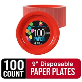 Ginkgo Paper Plates, 10 Inch Thickened Plates Disposable Heavy Duty Dinner  Plates Bulk, 100 Count