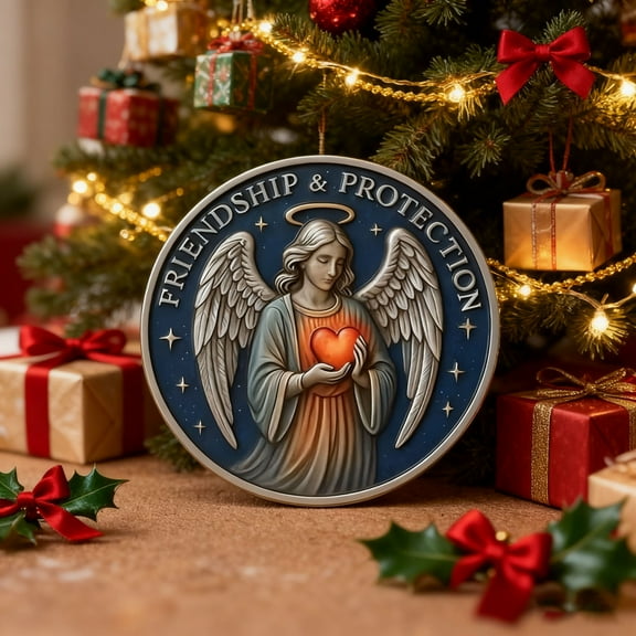 Exquisite Relief Engraved Metal Commemorative Coin for Gift Giving Collection Holiday Birthday Baptism Encouragement Keepsake Ornament Display