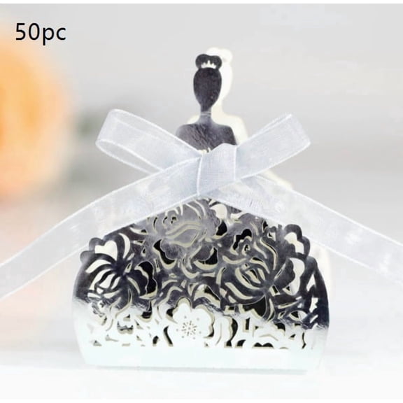 Exquisite Rose Girl Laser Cut Chocolate Candy Box for Weddings and Special Events