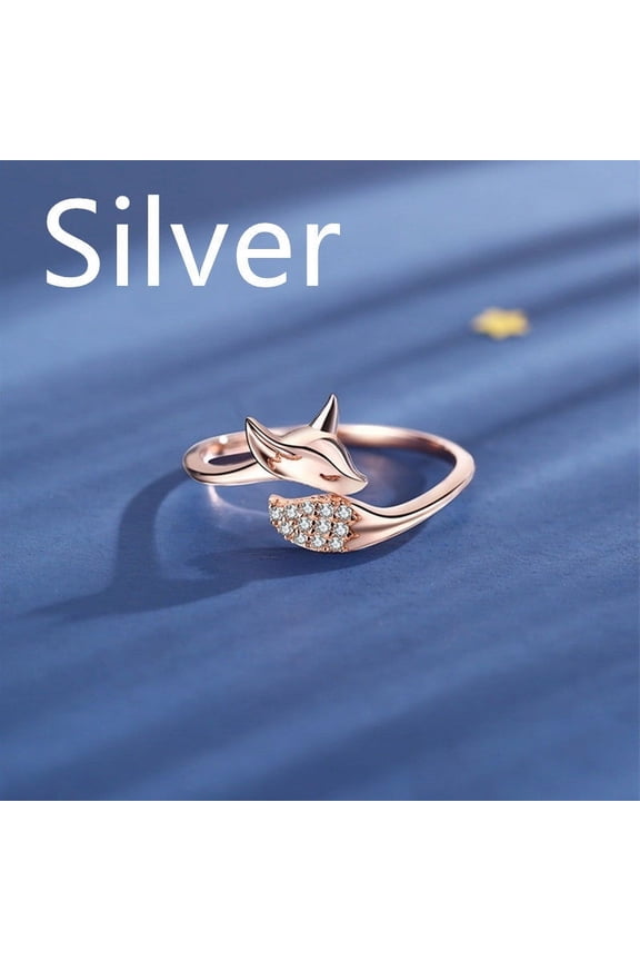 Exquisite Rose Gold Fox Ring: European Style Animal Ring, Alloy Electroplated Finish, Fashion Jewelry for Women