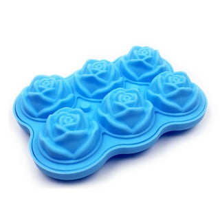  Ice Cube Tray, HANCELANT 2.5inch Ice Cube Molds, 2 Cavity  Silicone Rose & 2 Diamond Ice Ball Maker, Easy Release Large Ice Cube Form  for Chilling Cocktails, Whiskey, Bourbon & Homemade