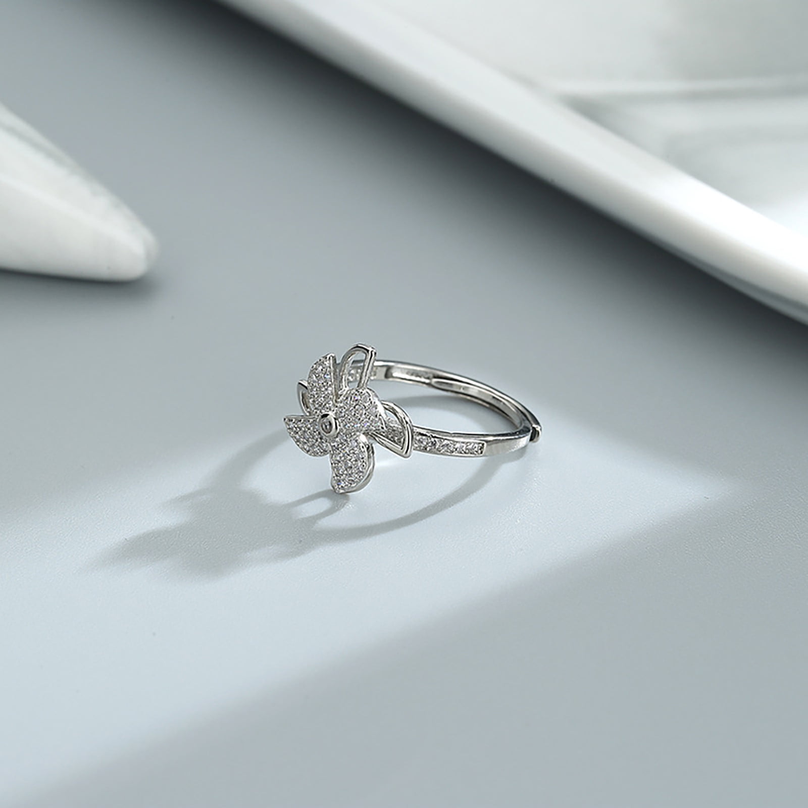 Exquisite Rotating Windmill Ring Comfy Piercing Fashion Jewelry Girl