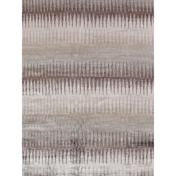 Exquisite Rugs Bamboo Silk Beige/Gray Bamboo Silk Hand-Knotted Area Rug