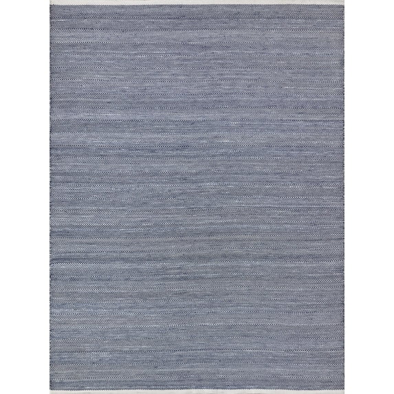 Exquisite Rugs Bintan Indoor/Outdoor Handmade Flatweave P.E.T. Yarn Ivory/Blue Area Rug