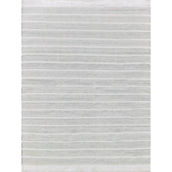 Exquisite Rugs Boca Indoor/Outdoor Handmade Flatweave P.E.T. Yarn Light Silver Area Rug