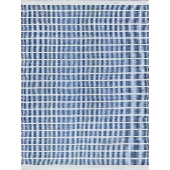 Exquisite Rugs Boca Ivory/Blue PET flatweave Area Rug