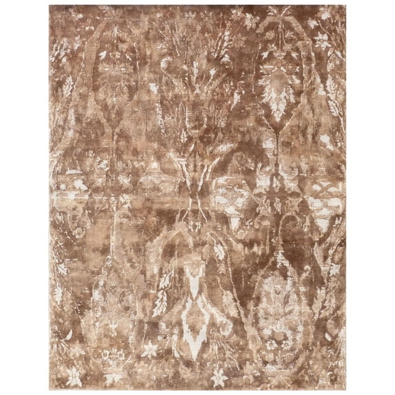 Exquisite Rugs Cassina Handmade Handloomed Bamboo Silk Brown Area Rug