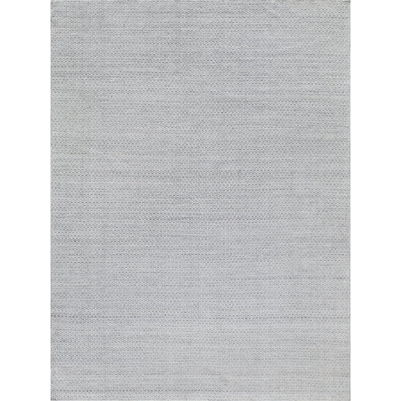 Exquisite Rugs Gamma Indoor/Outdoor Handmade Flatweave P.E.T. Yarn Silver Area Rug