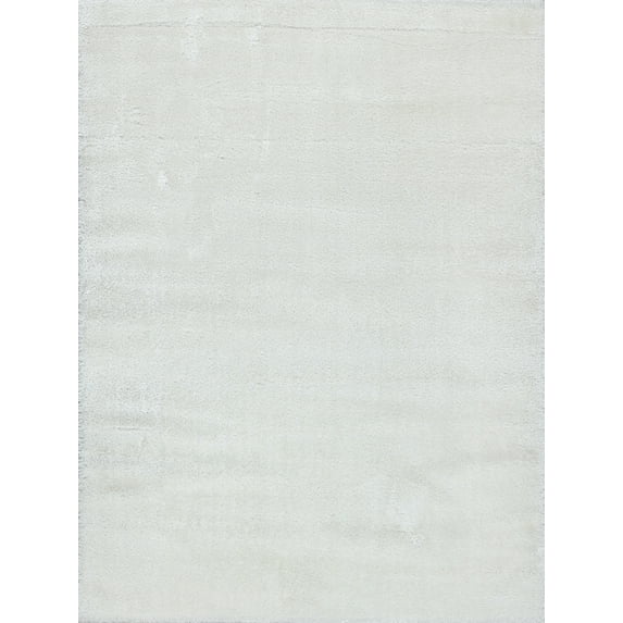 Exquisite Rugs Luxe Shag Ivory Polyester/Microfiber powerloom Area Rug