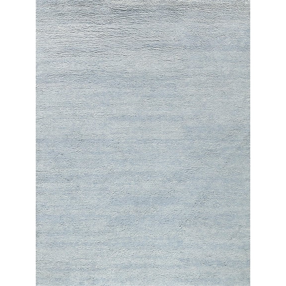 Exquisite Rugs Merino Blue Merino Wool Hand-Knotted Area Rug