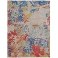 thumbnail image 1 of Exquisite Rugs Reflections Blue/Multi Bamboo Silk handloomed Area Rug, 1 of 4
