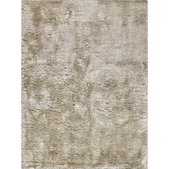 Exquisite Rugs Sumo Shag Beige Polyester/Microfiber handloomed Area Rug