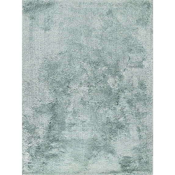 Exquisite Rugs Sumo Shag Light Blue Polyester/Microfiber handloomed Area Rug
