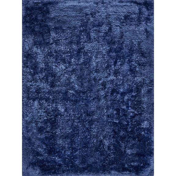 Exquisite Rugs Sumo Shag Navy Polyester/Microfiber handloomed Area Rug