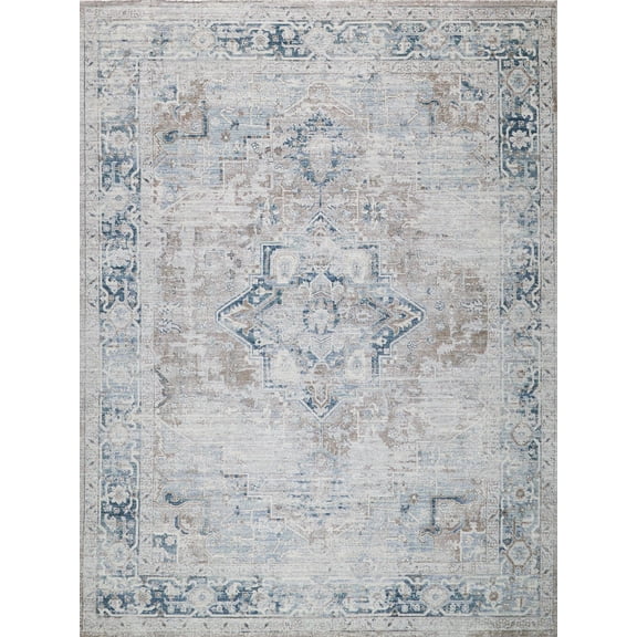 Exquisite Rugs Vintage Looms Rust/Navy Polyester powerloom Area Rug