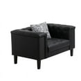thumbnail image 1 of Exquisite Sarah Chair: Premium Wood, Vegan Leather, Tufted, Lumbar Support, 1 of 2