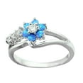 thumbnail image 1 of Exquisite Silver Rings for Women Non Tarnish Trendy Opal Zircon Jewelry Elegant Copper Band, 1 of 4