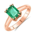 thumbnail image 1 of Exquisite Sterling Silver Engagement Ring with Genuine Zambian Emerald - 1.5 cts of Natural Elegance by Kirti Gems, 1 of 2