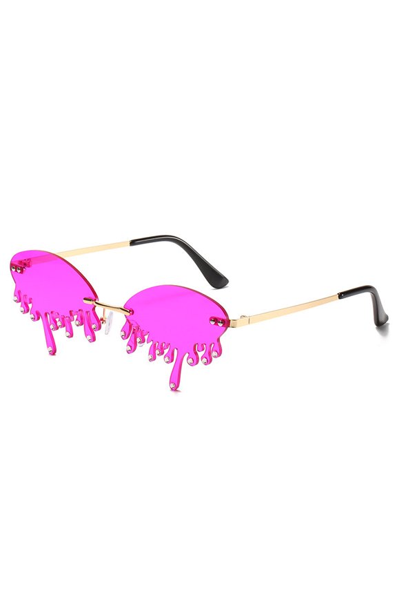 Exquisite Teardrop Visor Sunglasses with UV400 Protection, Plastic and Metal Frame, 100% Visible Light Perspective Rate, Adult Universal Style