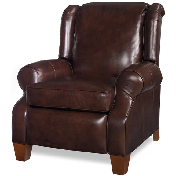 Exquisite Traditional Chocolate Leather Recliner USA-Made