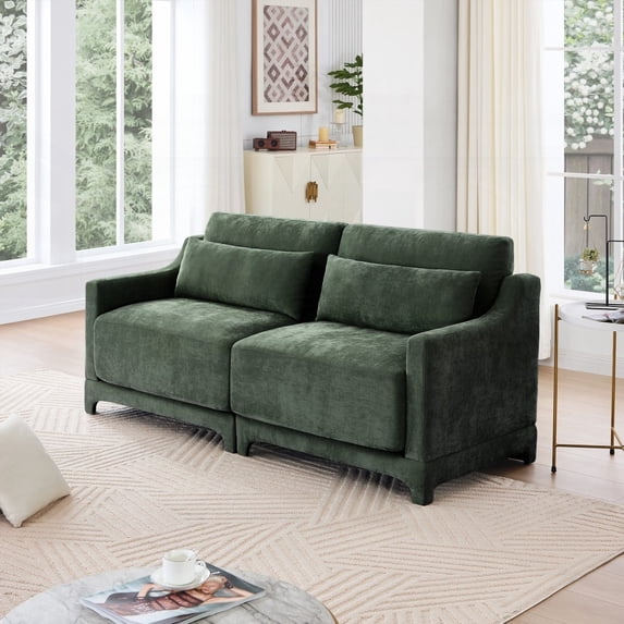 Exquisite Two-seater Chenille Sofa|Ergonomic & High-Quality|Easy Install