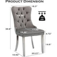 thumbnail image 1 of Exquisite Velvet Dining Chair Set of 8 with Tufted Backrest and Silver  for Kitchen and Restaurant, 1 of 5