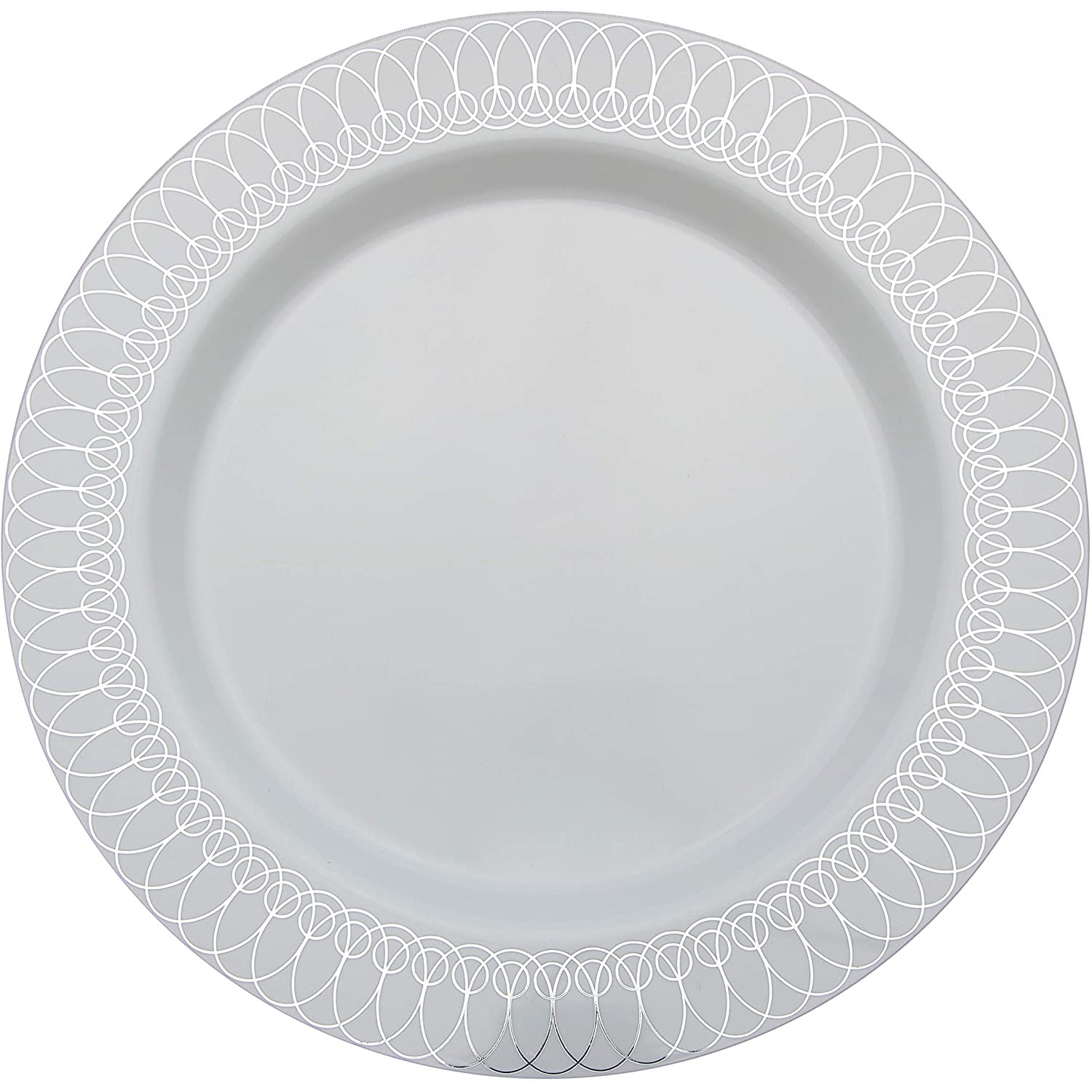 BULK Magnificence Plastic Dinner Plate Pearl White 10.25