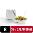 thumbnail image 1 of Exquisite White Disposable Premium Hard Plastic Bowl, Party, Salad, Snack and Fruit Bowl, 1 of 6